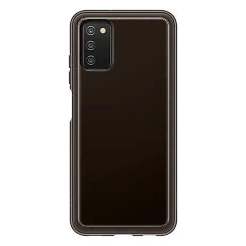 Samsung Galaxy A03s aizsargvāciņš(Soft Clear Cover) Melns 1 img.
