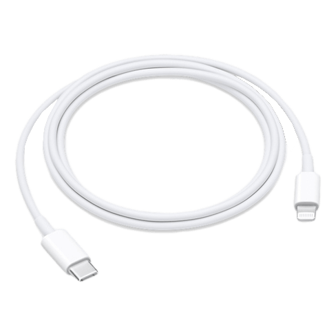 Apple Lightning to USB-C 1 m vads Balts 1 img.