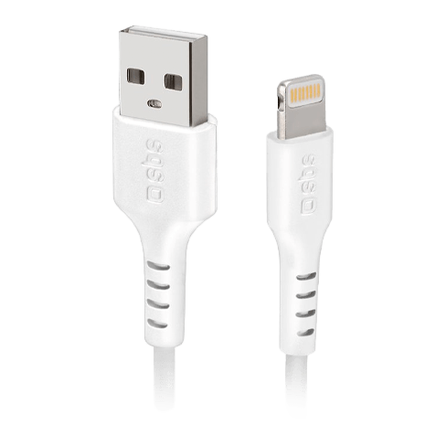 SBS Apple lādētāja USB 2.0 vads 1 m Balts 1 img.
