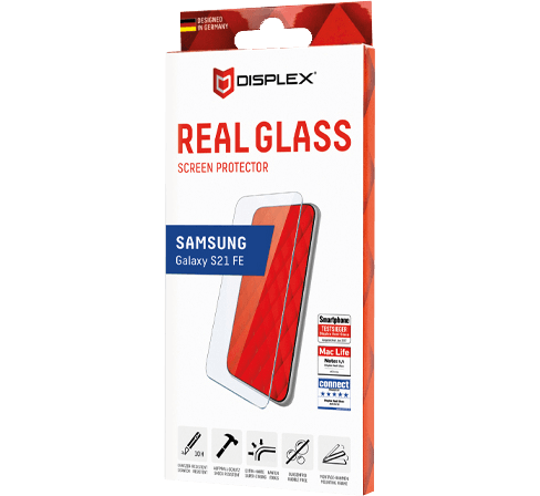 Displex Samsung Galaxy S21 FE aizsargstikliņš (Real Glass 2D Black) 1 img.