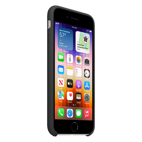 Apple iPhone SE 2022 чехол (Silicone Case) Чёрный 2 img.