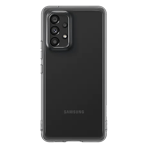 Samsung Galaxy A53 5G aizsargvāciņš (Soft Clear Case Transparent) Melns 1 img.