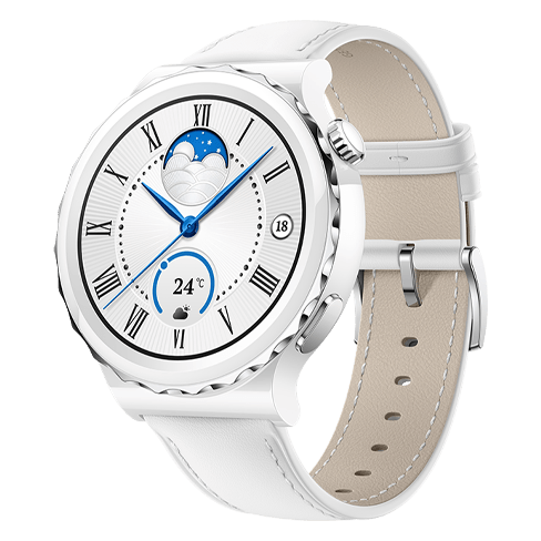 Huawei Watch GT3 Pro 43mm Leather White Balts 1 img.
