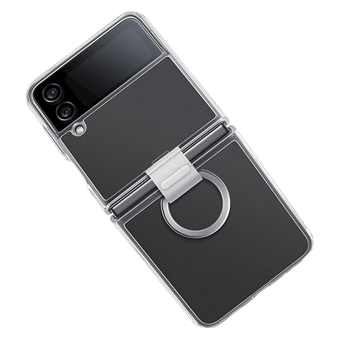 Samsung Galaxy Flip4 aizsargvāciņš (Clear Slim Cover) Caurspīdīgs sudrabs 4 img.