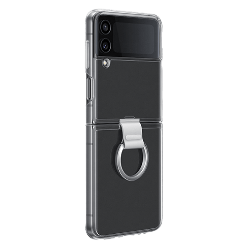 Samsung Galaxy Flip4 aizsargvāciņš (Clear Slim Cover) Caurspīdīgs sudrabs 1 img.