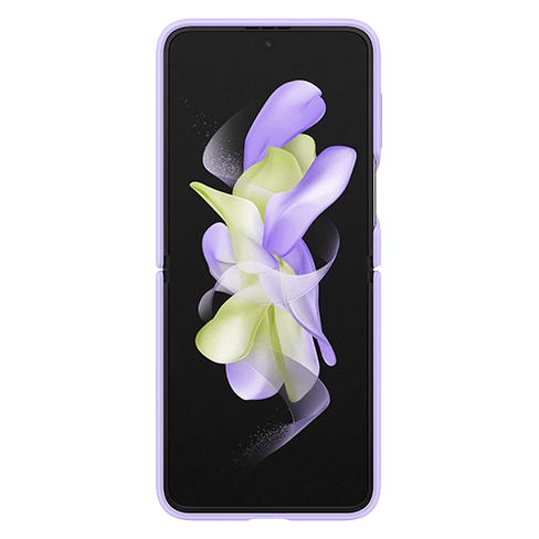 Samsung Galaxy Flip4 aizsargvāciņš (Silicone Cover with Ring) Gaiši violets 4 img.