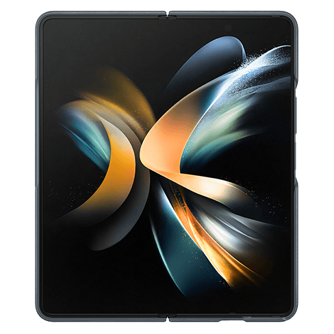 Samsung Galaxy Fold4 aizsargvāciņš (Leather Cover) Tumši pelēks 2 img.