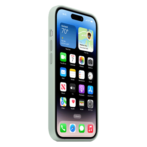  Apple iPhone 14 Pro aizsargvāciņš (Silicone Case with MagSafe) Zaļš 3 img.