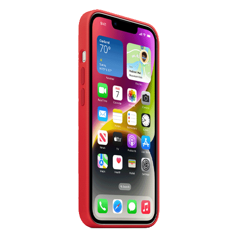 Apple iPhone 14 чехол (Silicone Case with MagSafe) Красный 3 img.