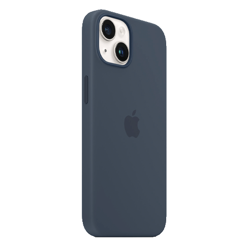 Apple iPhone 14 чехол (Silicone Case with MagSafe) Тёмно-синий 2 img.