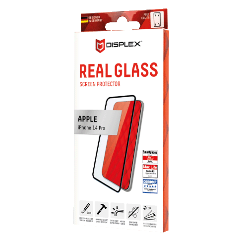 Displex Apple iPhone 14 Pro aizsargstikliņš (Real 3D Screen Glass) Melns 1 img.