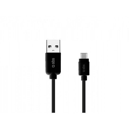 SBS USB-A to USB-C 1,5 m vads Melns 1 img.