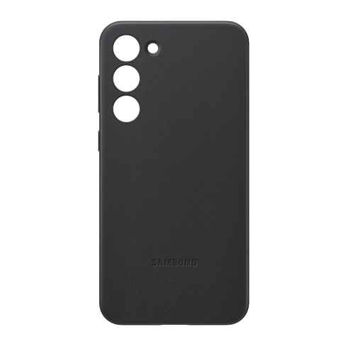 Samsung Galaxy S23+ aizsargvāciņš (Leather Cover) Melns 2 img.