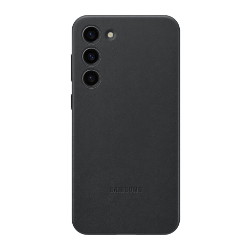 Samsung Galaxy S23+ aizsargvāciņš (Leather Cover) Melns 1 img.