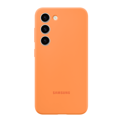 Samsung Galaxy S23 чехол (Silicone Cover) Оранжевый 1 img.