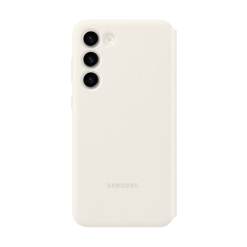 Samsung Galaxy S23+ aizsargvāciņš (Smart View Wallet Case) Krēmkrāsa 4 img.