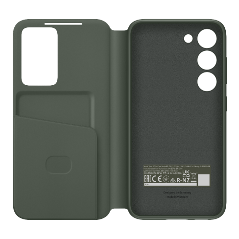 Samsung Galaxy S23 aizsargvāciņš (Smart View Wallet Case) Tumši zaļš 2 img.