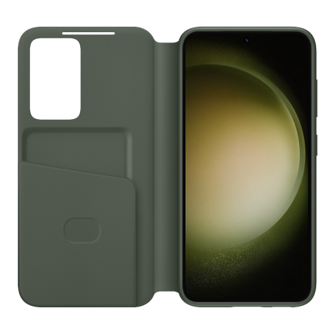 Samsung Galaxy S23 aizsargvāciņš (Smart View Wallet Case) Tumši zaļš 1 img.