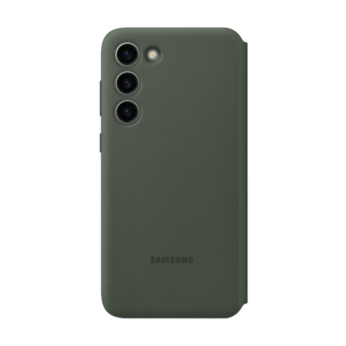 Samsung Galaxy S23+ aizsargvāciņš (Smart View Wallet Case) Tumši zaļš 4 img.