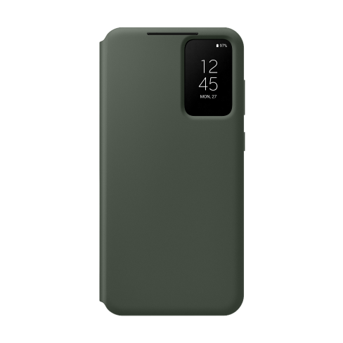 Samsung Galaxy S23+ aizsargvāciņš (Smart View Wallet Case) Tumši zaļš 3 img.