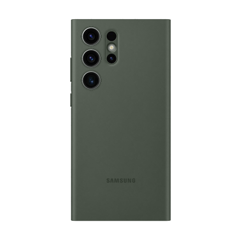 Samsung Galaxy S23 Ultra aizsargvāciņš (Smart View Wallet Case) Tumši zaļš 4 img.