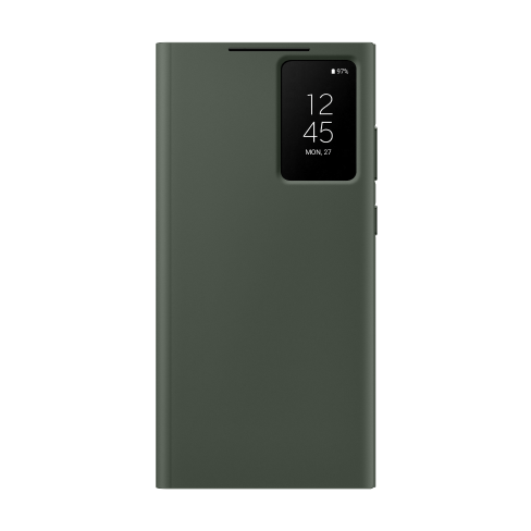 Samsung Galaxy S23 Ultra aizsargvāciņš (Smart View Wallet Case) Tumši zaļš 3 img.