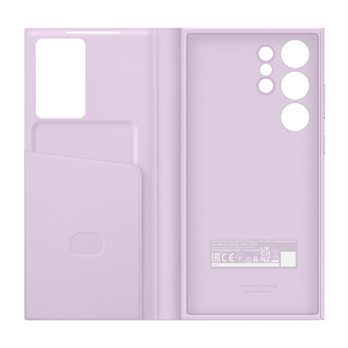 Samsung Galaxy S23 Ultra aizsargvāciņš (Smart View Wallet Case) Gaiši violets 2 img.