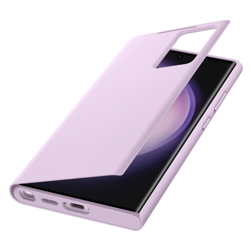 Samsung Galaxy S23 Ultra aizsargvāciņš (Smart View Wallet Case) Gaiši violets 5 img.