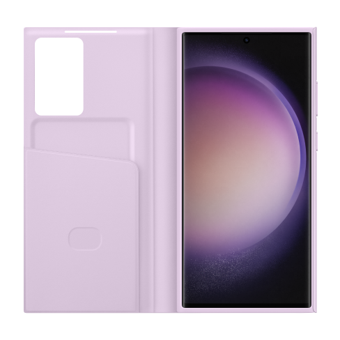 Samsung Galaxy S23 Ultra aizsargvāciņš (Smart View Wallet Case) Gaiši violets 1 img.
