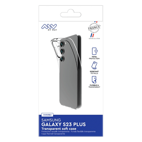 My Way Samsung Galaxy S23+ aizsargvāciņš (France Soft Cover) Caurspīdīgs 1 img.