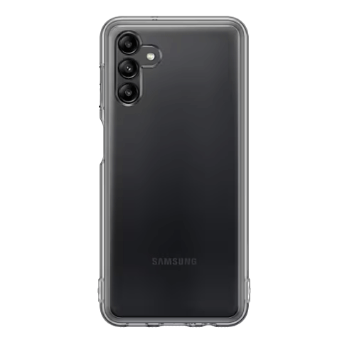 Samsung Galaxy A04s aizsargvāciņš (Soft Clear Cover) Caurspīdīgi melns 4 img.