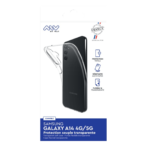 My Way Samsung Galaxy A14/A14 5G aizsargvāciņš (France Soft Cover) Caurspīdīgs 2 img.