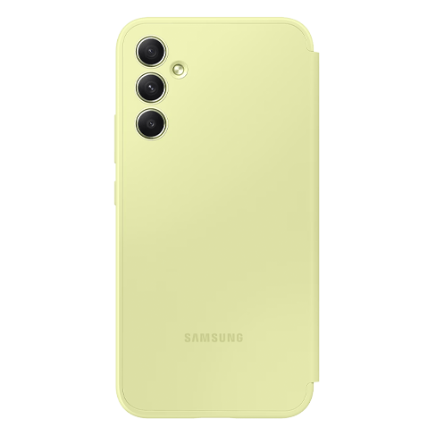 Samsung Galaxy A34 aizsargvāciņš (Smart View Wallet Case) Dzeltens 3 img.