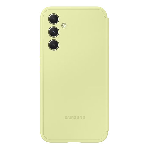 Samsung Galaxy A54 aizsargvāciņš (Smart View Wallet Case) Dzeltens 3 img.