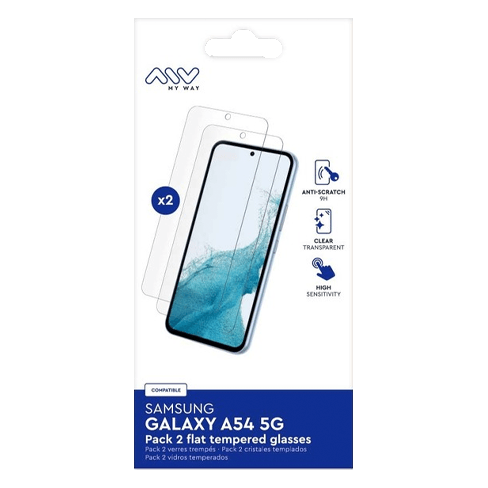 My Way Samsung Galaxy A54 5G aizsargstikliņš 2 gab. (Tempered 2D Screen Glass) Caurspīdīgs 2 img.