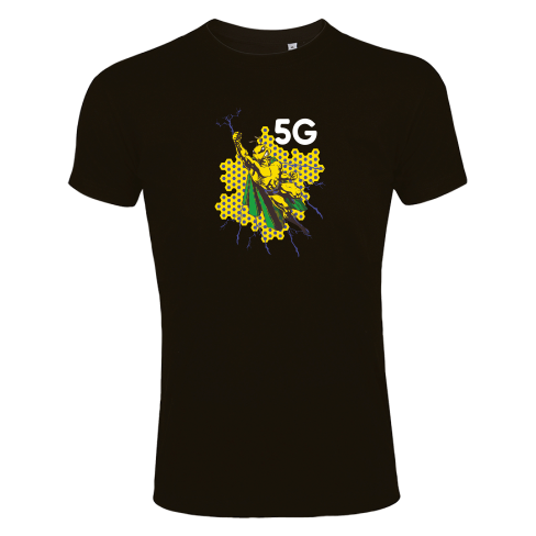  T-krekls “5G spēks” M | Sieviešu Melns 1 img.