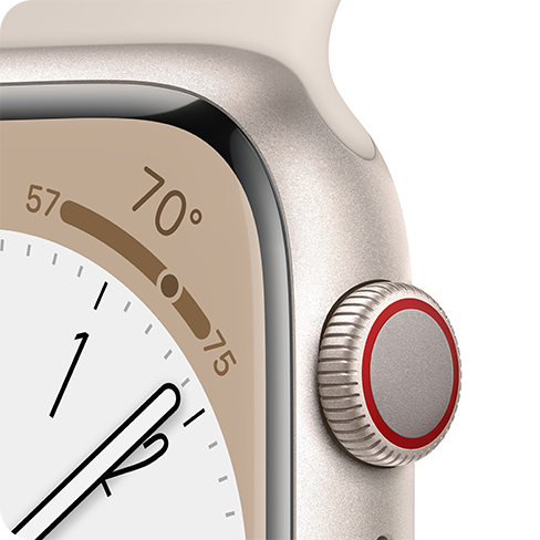 Apple Watch Series 8 41mm Aluminium Case | Sport Band Bēšs 2 img.