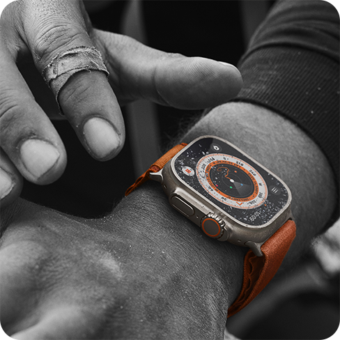 Apple Watch Ultra 49mm Titanium Case | Alpine Loop M Bēšs 4 img.