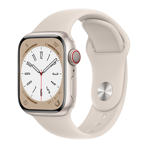Apple Watch Series 8 41mm Aluminium Case | Sport Band Bēšs 1 img.
