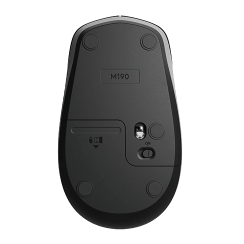 Logitech USB Optical Wireless M190 Mouse Pelēks 4 img.