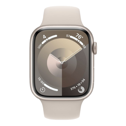 Apple Watch Series 9 45mm Aluminium Case | Sport Band - S/M | Izpakota ierīce Bēšs 2 img.