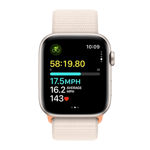 Apple Watch SE (2023) 44mm Aluminium Case | Sport Loop | Izpakota ierīce Bēšs 4 img.