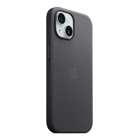 Apple iPhone 15 aizsargvāciņš (FineWoven Case with MagSafe) Melns 2 img.