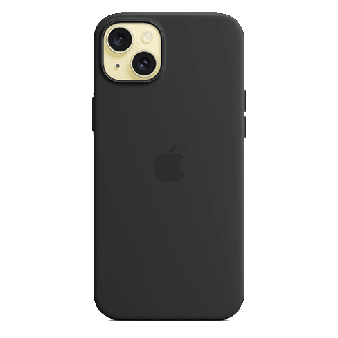 Apple iPhone 15 Plus чехол (Silicone Case with MagSafe) Чёрный 2 img.
