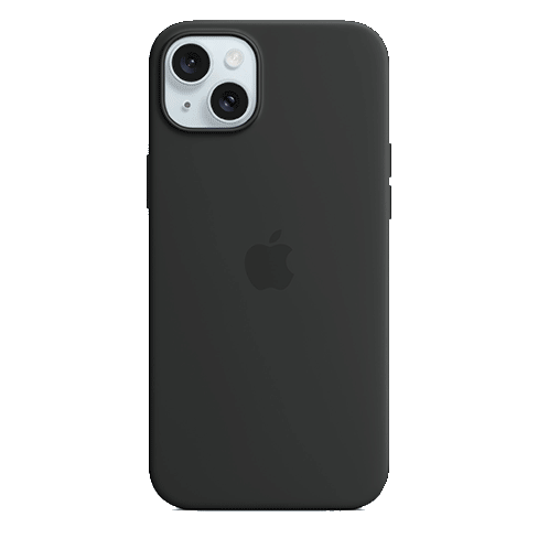 Apple iPhone 15 Plus чехол (Silicone Case with MagSafe) Чёрный 1 img.