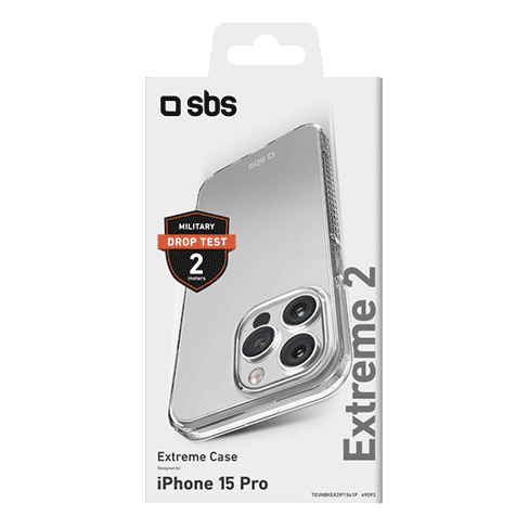 SBS Apple iPhone 15 Pro aizsargvāciņš (Extreme X2 Cover) Caurspīdīgs 2 img.