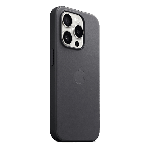 Apple iPhone 15 Pro aizsargvāciņš (FineWoven Case with MagSafe) Melns 3 img.