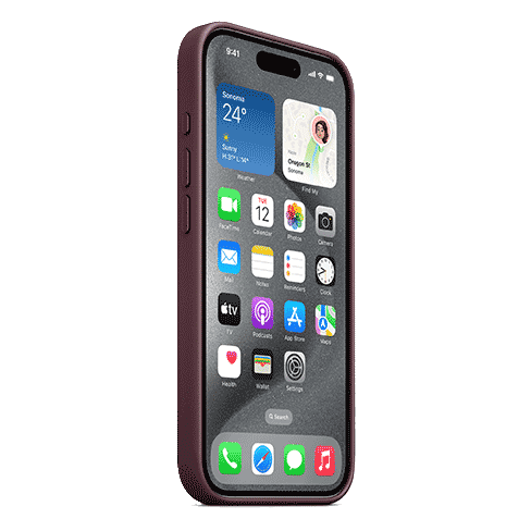 Apple iPhone 15 Pro aizsargvāciņš (FineWoven Case with MagSafe) Violets 2 img.