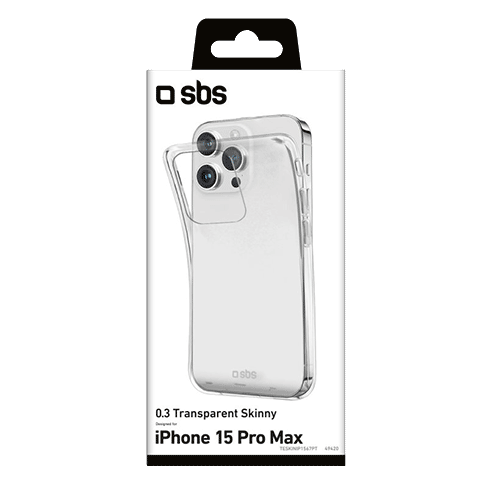 SBS Apple iPhone 15 Pro Max aizsargvāciņš (Skinny Cover) Caurspīdīgs 3 img.
