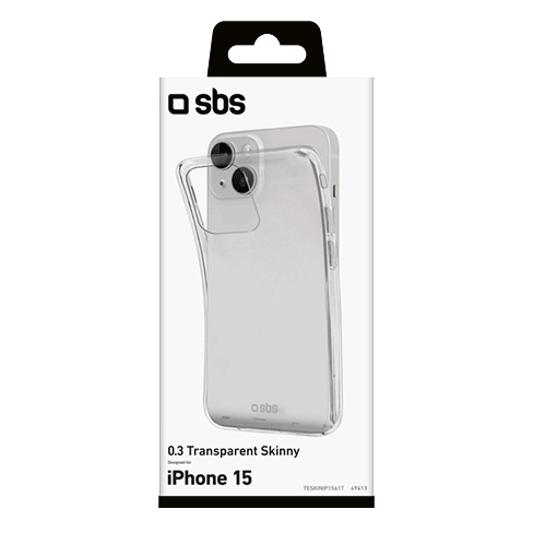 SBS Apple iPhone 15 aizsargvāciņš (Skinny Cover) Caurspīdīgs 2 img.